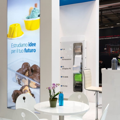 Stand rol a ipack ima 2025 materiali plastici riciclati